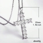 Crystal Cross Pendant Necklace