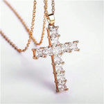 Crystal Cross Pendant Necklace