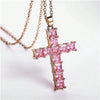 Crystal Cross Pendant Necklace