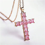 Crystal Cross Pendant Necklace