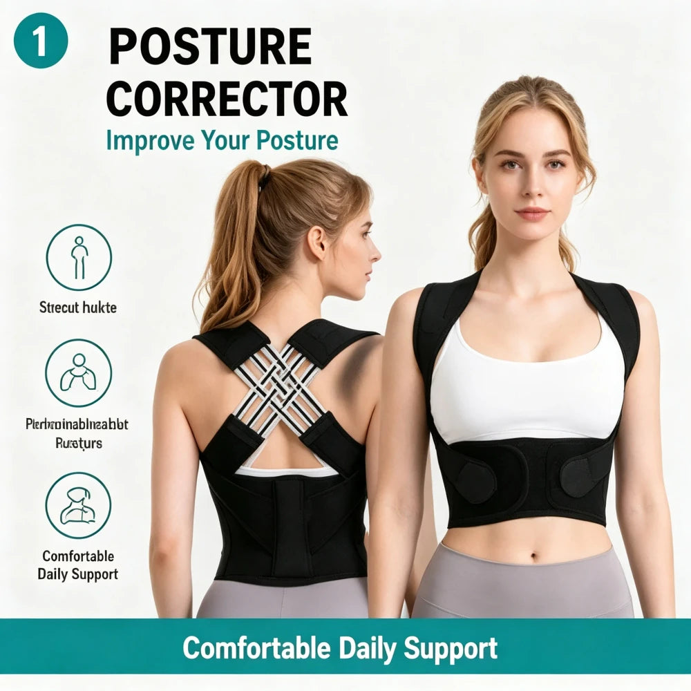 Adjustable Back Posture Support Brace