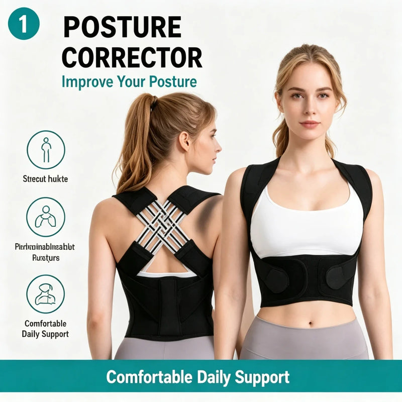 Adjustable Back Posture Support Brace