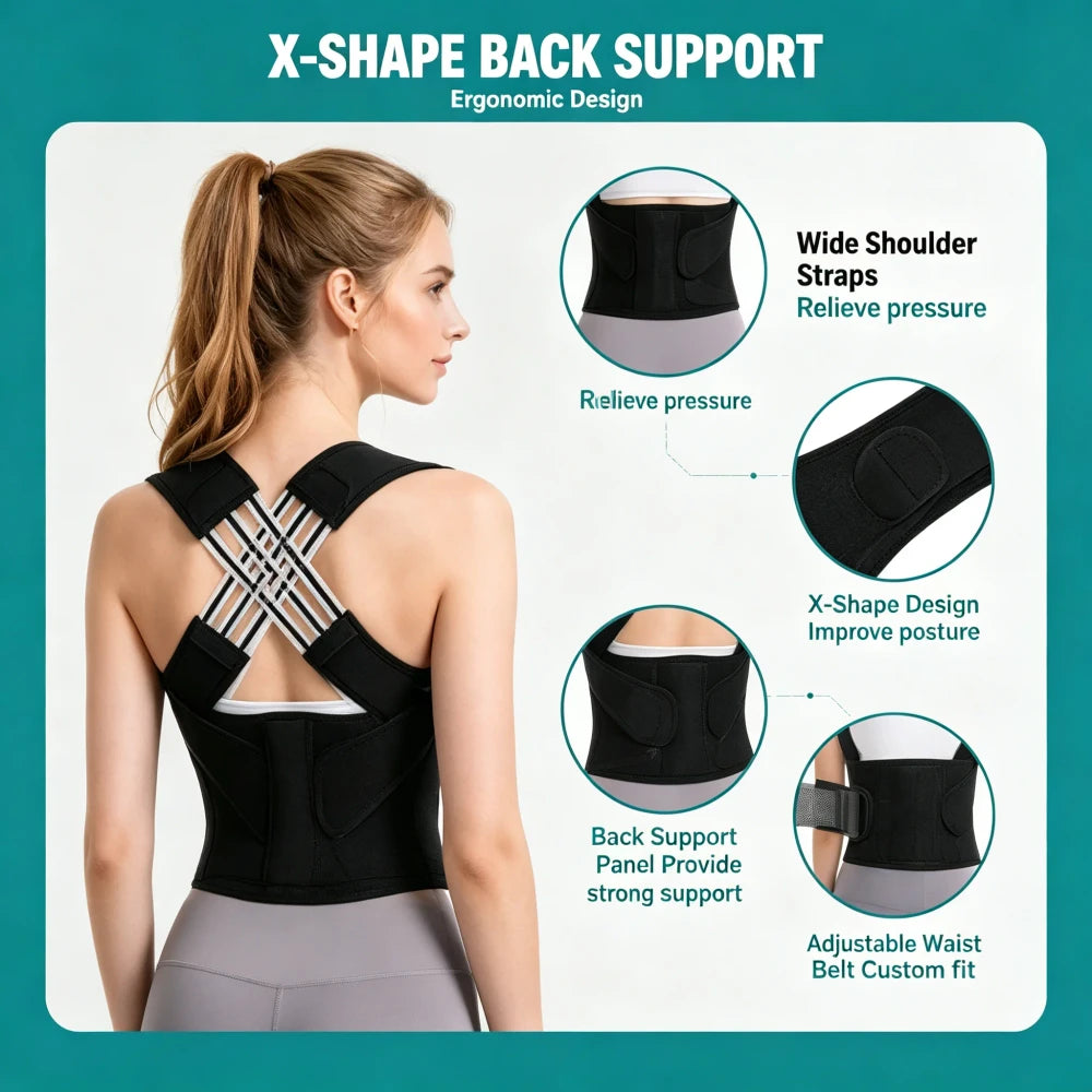 Adjustable Back Posture Support Brace